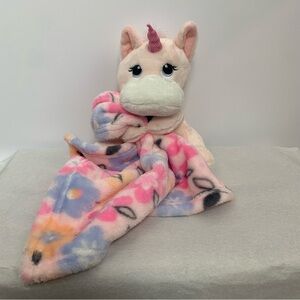 Little Beginnings Pink Unicorn Soft Stuffy Floral Blanket Perfect Baby Gift